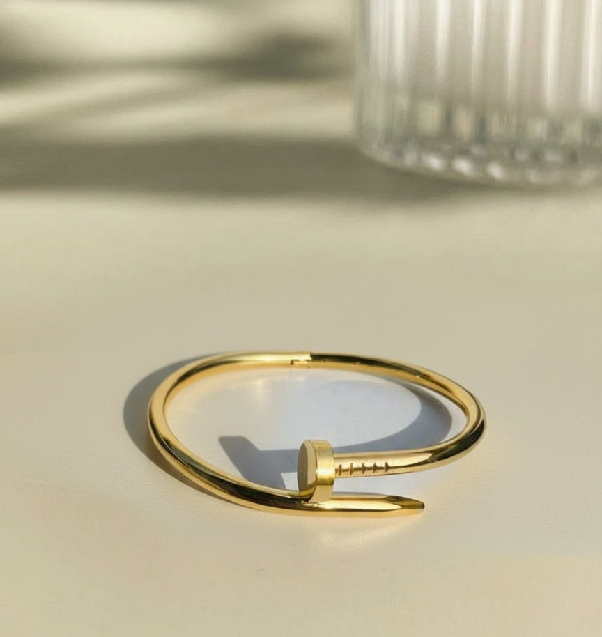 Gold Nail Bangle